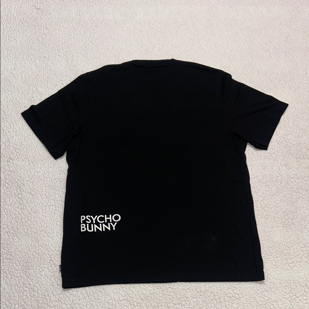 Psycho Bunny Black T-Shirt with White Outline Design NWOT - Picture 8 of 10